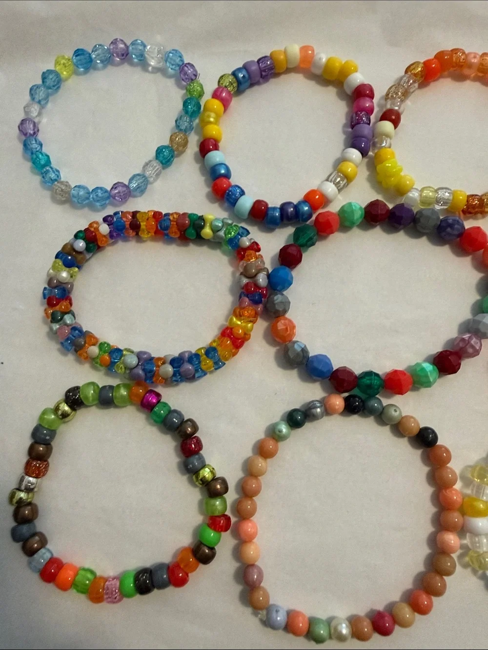 10 Colorful beaded bracelets